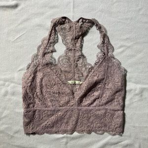 Lilac Racerback Lace Bralette Size S